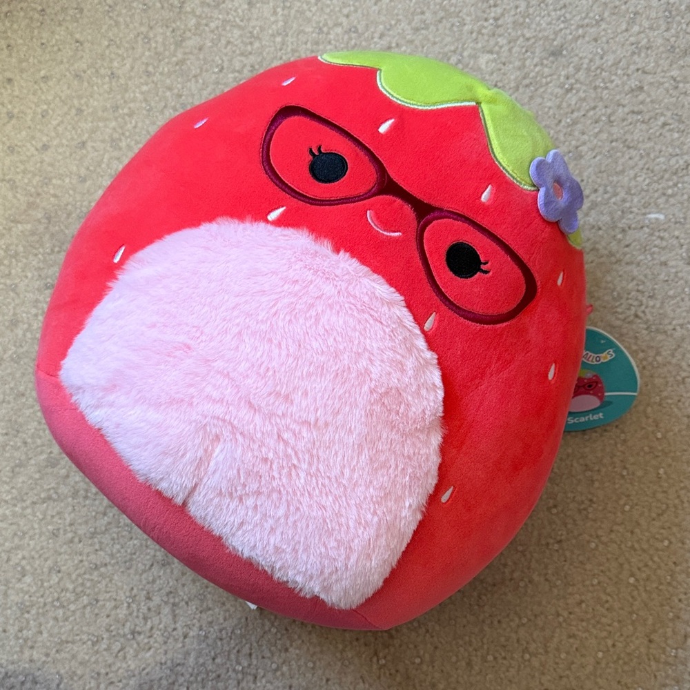 Squishmallows Red and Pink Strawberry Plush